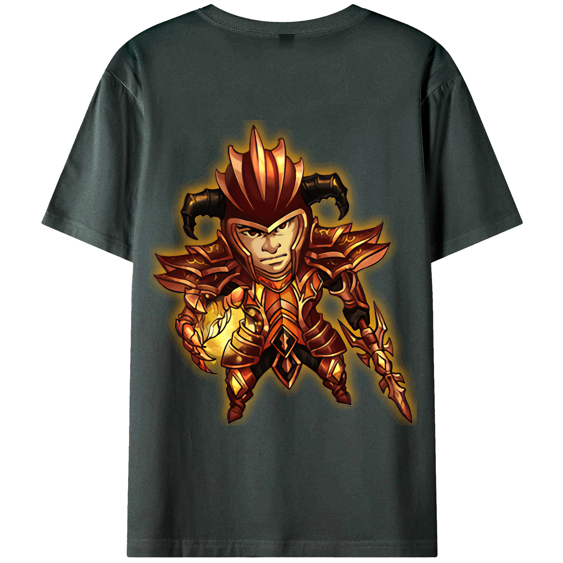 （画像用） リーグ・オブ・レジェンド League of Legends LOL 綿100％ メンズ半袖Tシャツ（バックプリント） 通気性